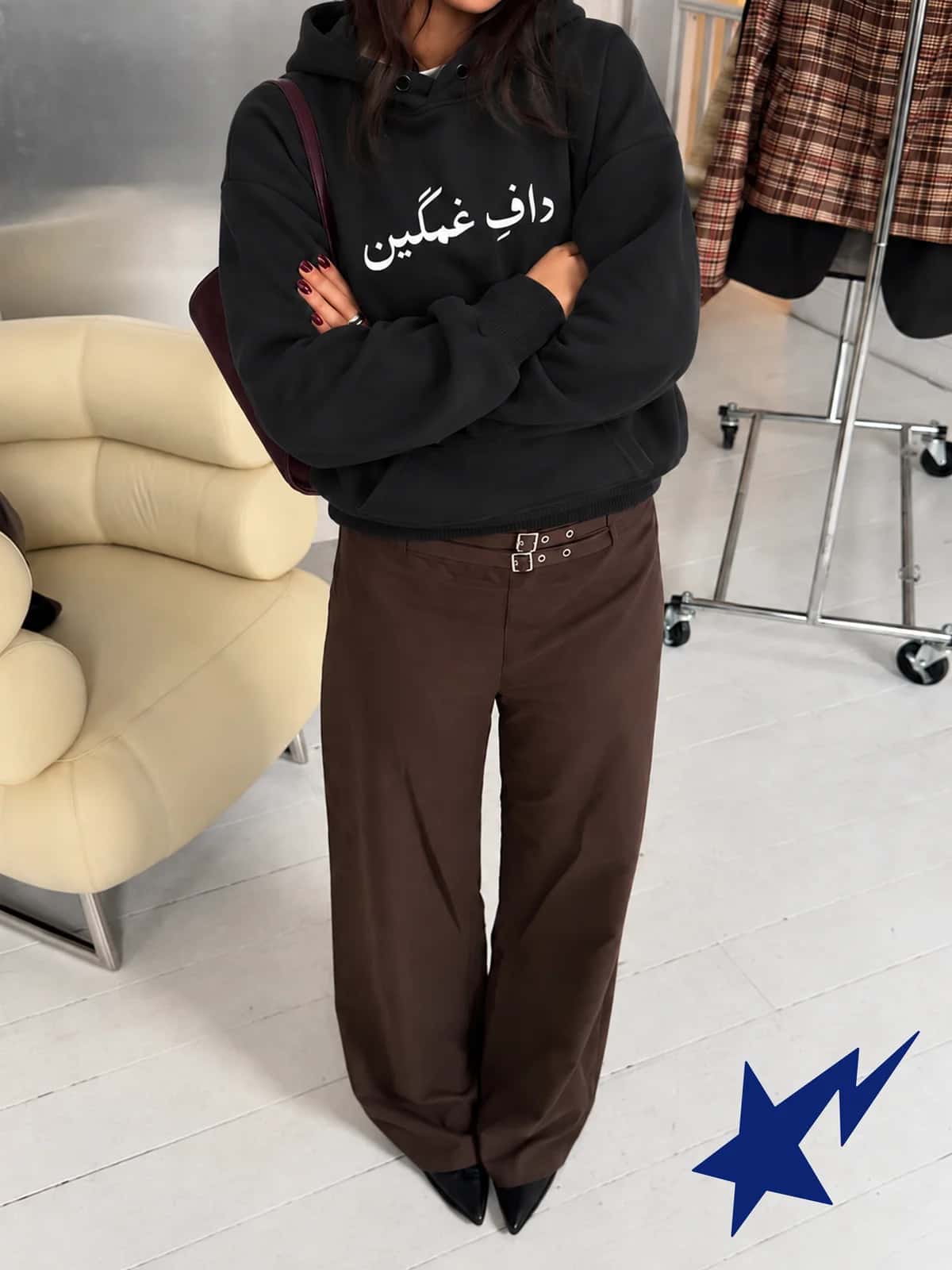 داف غمگین — هودی مشکی اکو شاپ